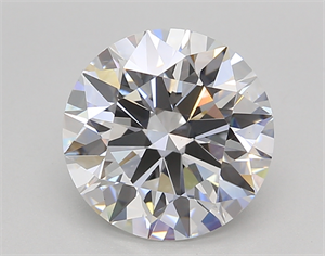 Picture of Lab Created Diamond 3.02 Carats, Round with Excellent Cut, E Color, VVS2 Clarity and Certified by GIA