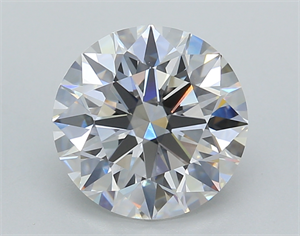Picture of Lab Created Diamond 3.02 Carats, Round with Excellent Cut, E Color, VVS2 Clarity and Certified by GIA