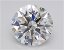 Lab Created Diamond 3.02 Carats, Round with Excellent Cut, E Color, VS1 Clarity and Certified by GIA