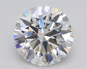 Picture of Lab Created Diamond 3.52 Carats, Round with Excellent Cut, E Color, VS1 Clarity and Certified by GIA