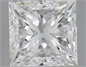 2.01 Carats, Princess G Color, VVS2 Clarity and Certified by GIA