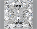 1.51 Carats, Princess F Color, SI1 Clarity and Certified by GIA