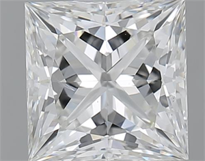 Picture of 1.02 Carats, Princess F Color, SI2 Clarity and Certified by GIA