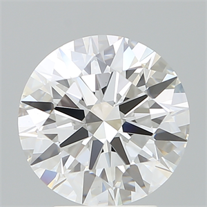 Picture of Lab Created Diamond 3.36 Carats, Round with Ideal Cut, E Color, VVS2 Clarity and Certified by IGI