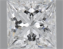 1.01 Carats, Princess D Color, SI2 Clarity and Certified by GIA