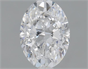 1.00 Carats, Oval D Color, SI2 Clarity and Certified by GIA