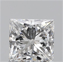 0.80 Carats, Princess F Color, VS2 Clarity and Certified by GIA
