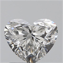 0.81 Carats, Heart H Color, VS2 Clarity and Certified by GIA