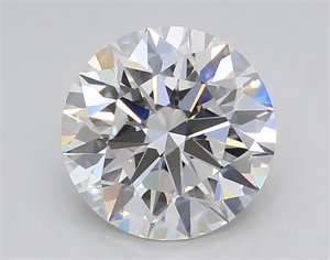 Picture of Lab Created Diamond 4.02 Carats, Round with Excellent Cut, F Color, VVS2 Clarity and Certified by GIA