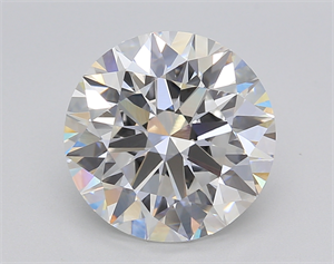 Picture of Lab Created Diamond 4.02 Carats, Round with Excellent Cut, E Color, VVS2 Clarity and Certified by GIA