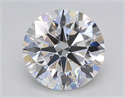 Lab Created Diamond 5.02 Carats, Round with Excellent Cut, E Color, VVS2 Clarity and Certified by GIA