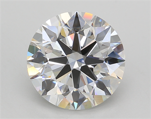 Picture of Lab Created Diamond 4.02 Carats, Round with Excellent Cut, G Color, VS1 Clarity and Certified by GIA