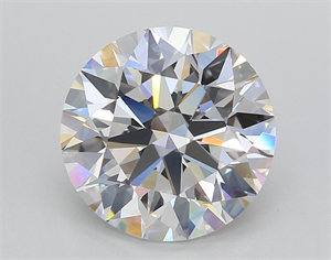 Picture of Lab Created Diamond 4.02 Carats, Round with Excellent Cut, F Color, VS1 Clarity and Certified by GIA