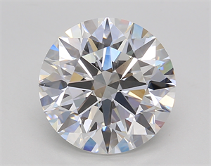 Picture of Lab Created Diamond 4.02 Carats, Round with Excellent Cut, E Color, VS2 Clarity and Certified by GIA