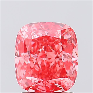 Picture of Lab Created Diamond 2.01 Carats, Cushion with  Cut, Fancy Vivid Pink Color, VS1 Clarity and Certified by IGI