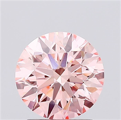 Picture of Lab Created Diamond 1.56 Carats, Round with  Cut, Fancy Intense Pink Color, VS1 Clarity and Certified by IGI