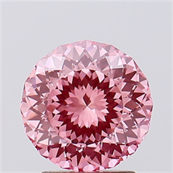 Picture of Lab Created Diamond 2.52 Carats, ROUND POLYGON with  Cut, Fancy Vivid Pink Color, VS1 Clarity and Certified by IGI