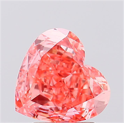 Foto Del inventario de diamantes de laboratorio, 2.53 quilates, Corazón , Color Fancy Vivid Pink, claridad SI1 y certificado IGI de
