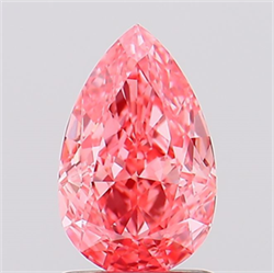 Picture of Lab Created Diamond 1.43 Carats, Pear with  Cut, Fancy Vivid Pink Color, VVS2 Clarity and Certified by IGI