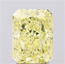 Picture of Lab Created Diamond 2.53 Carats, Radiant with  Cut, Fancy Intense Yellow Color, VS2 Clarity and Certified by IGI
