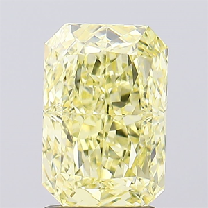 Picture of Lab Created Diamond 2.06 Carats, Radiant with  Cut, Fancy Intense Yellow Color, VS1 Clarity and Certified by IGI