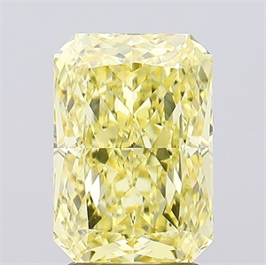 Picture of Lab Created Diamond 2.54 Carats, Radiant with  Cut, Fancy Intense Yellow Color, VS1 Clarity and Certified by IGI