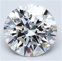 Lab Created Diamond 3.12 Carats, Round with Excellent Cut, F Color, VS1 Clarity and Certified by GIA