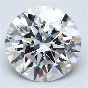 Picture of Lab Created Diamond 3.12 Carats, Round with Excellent Cut, F Color, VS1 Clarity and Certified by GIA