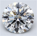 Lab Created Diamond 3.37 Carats, Round with Excellent Cut, F Color, VS2 Clarity and Certified by GIA