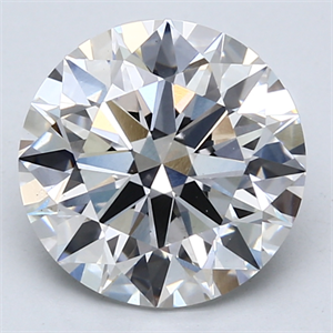Picture of Lab Created Diamond 3.37 Carats, Round with Excellent Cut, F Color, VS2 Clarity and Certified by GIA