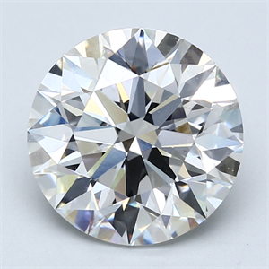 Picture of Lab Created Diamond 4.02 Carats, Round with Excellent Cut, F Color, VS2 Clarity and Certified by GIA