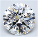 Lab Created Diamond 3.15 Carats, Round with Excellent Cut, F Color, VS1 Clarity and Certified by GIA