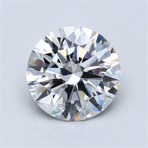 Picture of Lab Created Diamond 2.62 Carats, Round with Excellent Cut, F Color, SI1 Clarity and Certified by GIA