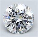 Lab Created Diamond 2.26 Carats, Round with Excellent Cut, D Color, SI1 Clarity and Certified by GIA
