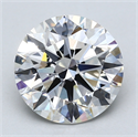 Lab Created Diamond 3.44 Carats, Round with Excellent Cut, F Color, VS2 Clarity and Certified by GIA