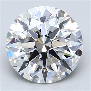 Picture of Lab Created Diamond 3.73 Carats, Round with Excellent Cut, E Color, VS2 Clarity and Certified by GIA