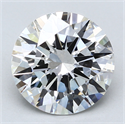 Lab Created Diamond 3.55 Carats, Round with Excellent Cut, E Color, VS2 Clarity and Certified by GIA