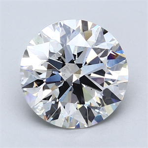 Picture of Lab Created Diamond 4.34 Carats, Round with Ideal Cut, F Color, SI1 Clarity and Certified by IGI
