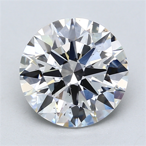 Picture of Lab Created Diamond 3.25 Carats, Round with Excellent Cut, E Color, SI1 Clarity and Certified by GIA