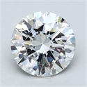 Lab Created Diamond 3.19 Carats, Round with Excellent Cut, E Color, VS2 Clarity and Certified by GIA