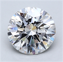 Lab Created Diamond 3.69 Carats, Round with Excellent Cut, E Color, SI1 Clarity and Certified by GIA