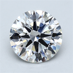 Picture of Lab Created Diamond 3.55 Carats, Round with Excellent Cut, E Color, SI1 Clarity and Certified by GIA