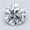 Lab Created Diamond 3.77 Carats, Round with Excellent Cut, E Color, VS2 Clarity and Certified by GIA