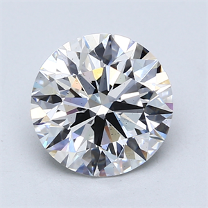Picture of Lab Created Diamond 2.65 Carats, Round with Excellent Cut, F Color, SI1 Clarity and Certified by GIA