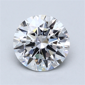 Picture of Lab Created Diamond 3.02 Carats, Round with Excellent Cut, E Color, VS2 Clarity and Certified by GIA