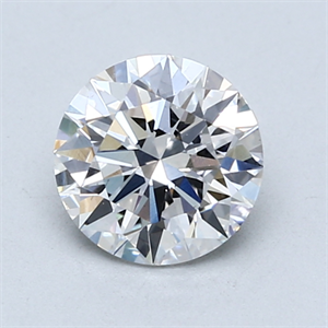 Picture of Lab Created Diamond 1.09 Carats, Round with Excellent Cut, E Color, VS2 Clarity and Certified by GIA