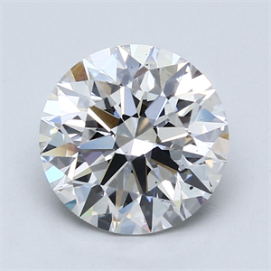 Picture of Lab Created Diamond 3.62 Carats, Round with Excellent Cut, F Color, SI1 Clarity and Certified by GIA