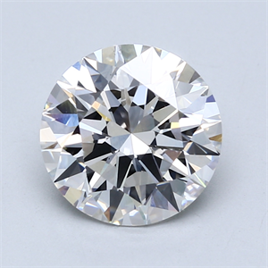 Picture of Lab Created Diamond 3.20 Carats, Round with Excellent Cut, F Color, VS1 Clarity and Certified by GIA