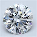 Lab Created Diamond 3.53 Carats, Round with Excellent Cut, E Color, SI1 Clarity and Certified by GIA