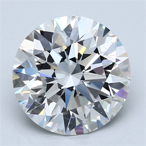 Picture of Lab Created Diamond 3.53 Carats, Round with Excellent Cut, E Color, SI1 Clarity and Certified by GIA